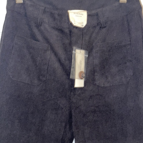 NWT black corduroy high waisted flare leg pants - Picture 2 of 4